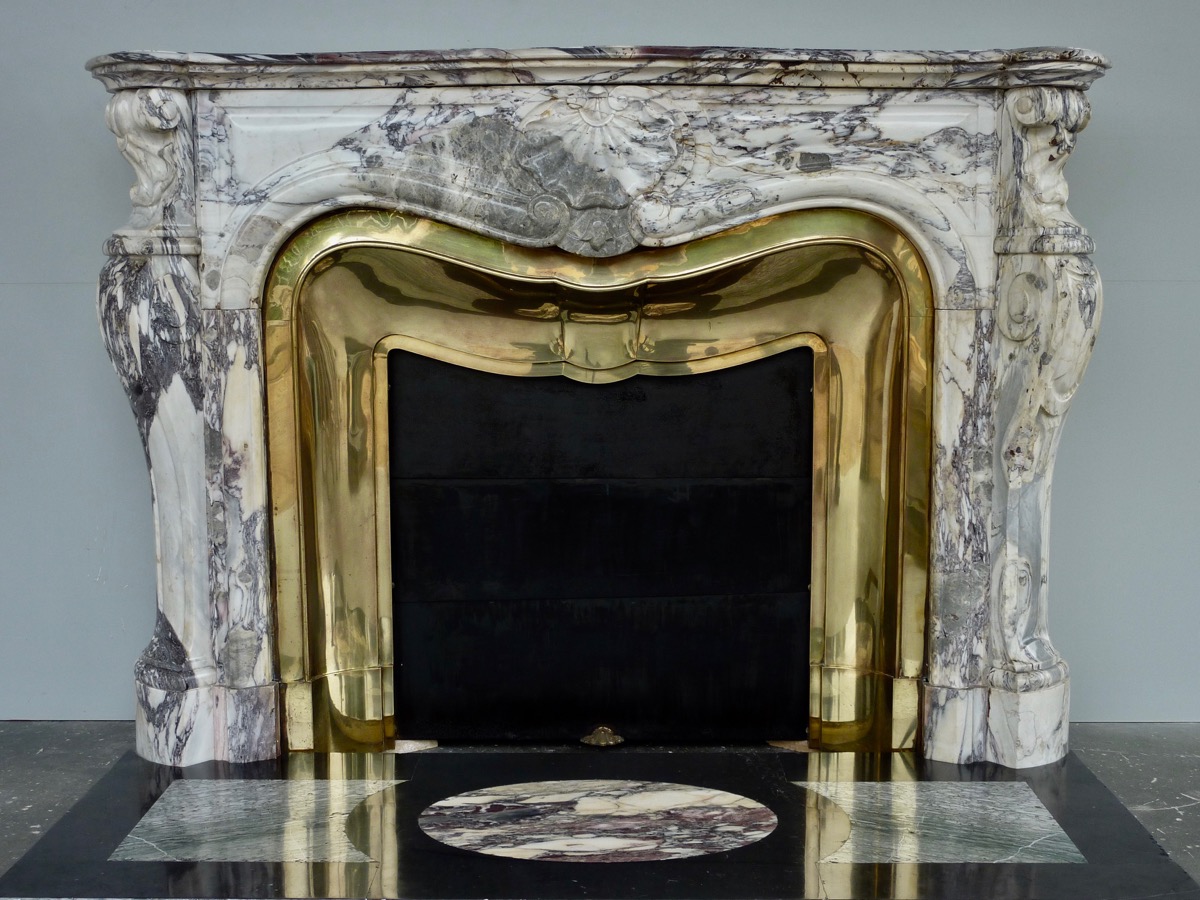 Antique fireplace  - Marble - Louis XV - XIXth C.