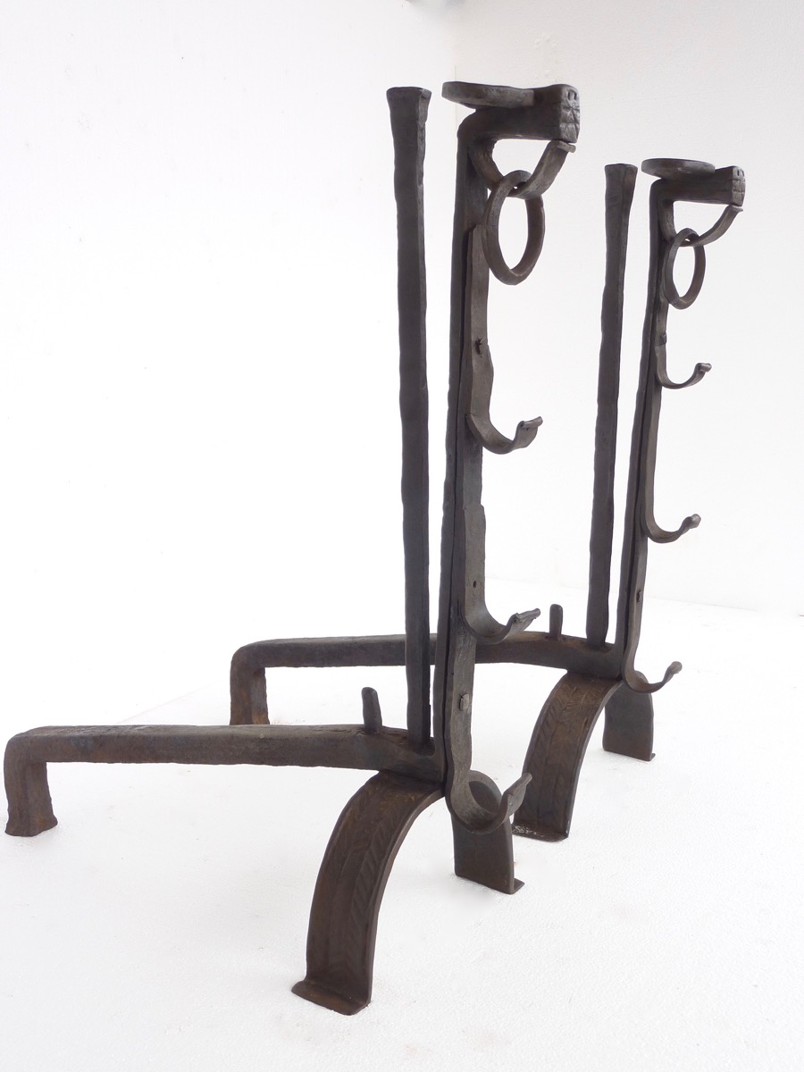 Antique andiron  - Wrought iron - Louis XIV - XVIIth C.