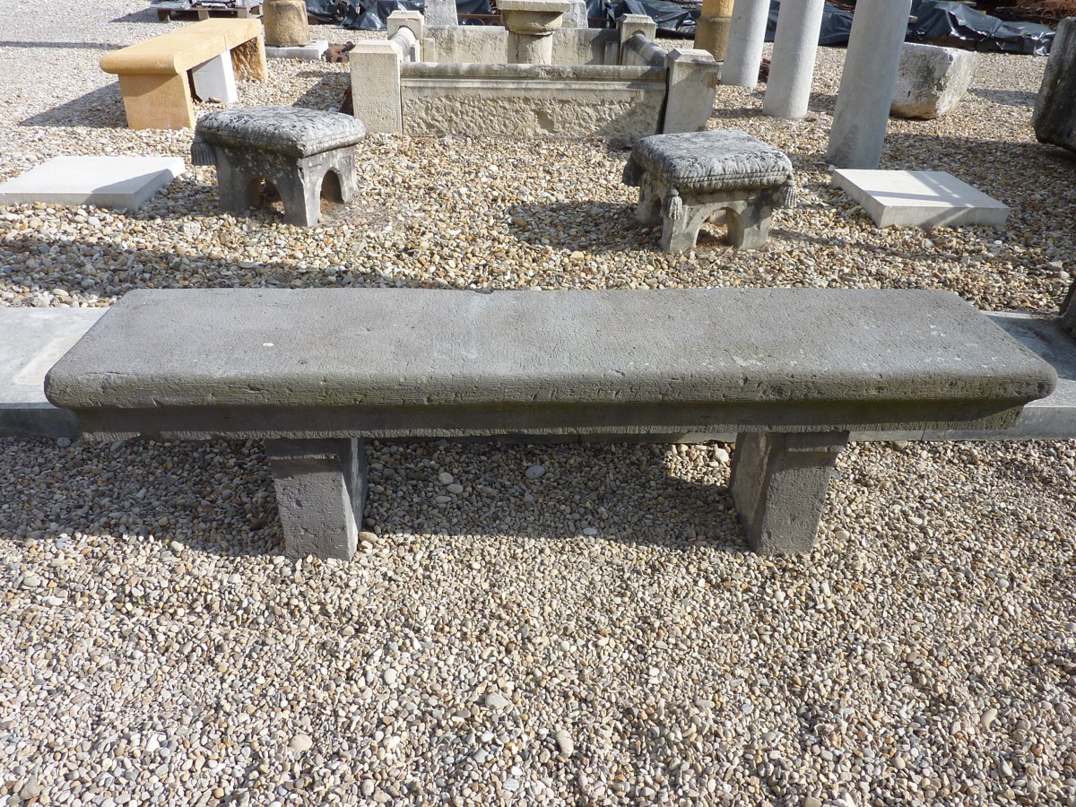 Antique bench  - Stone - Rustic country - XIXthC.