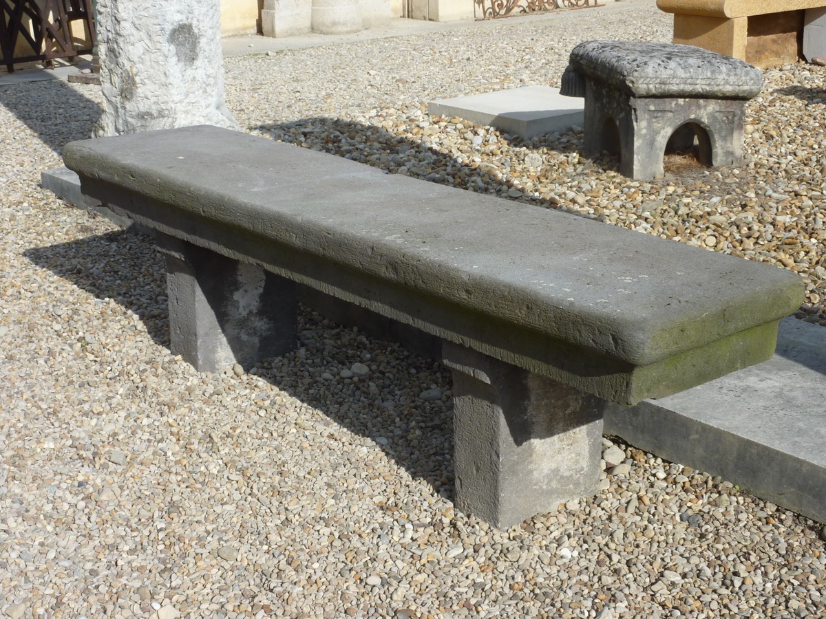 Antique bench  - Stone - Rustic country - XIX<sup>th</sup> C.