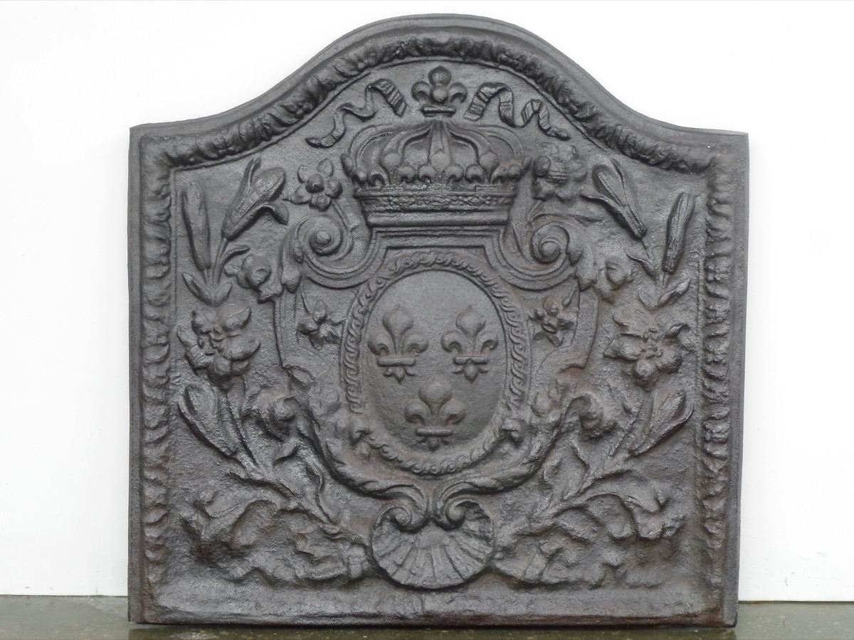 Plaque de cheminée aux armes de France - XXè S.