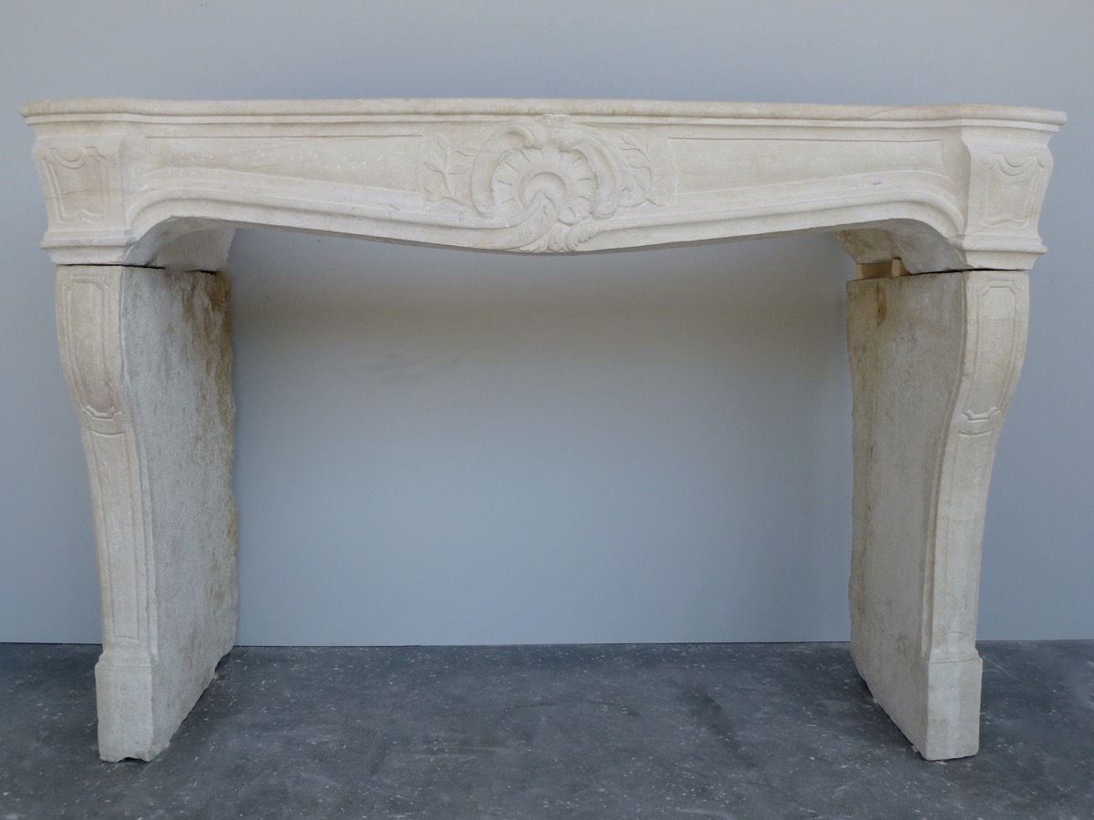 Antique fireplace  - Stone - Louis XV - XVIIIth C.
