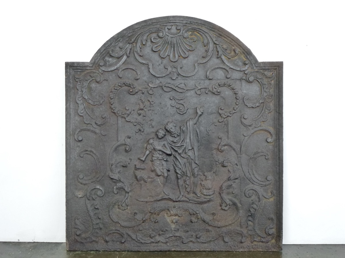 Plaque de cheminée Abraham et Isaac - XVIIIe S.