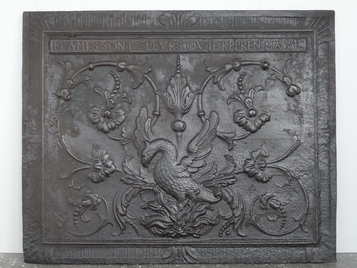 Antique fireback, Cast iron fire-back  - Cast iron - Renaissance - XVIIthC.