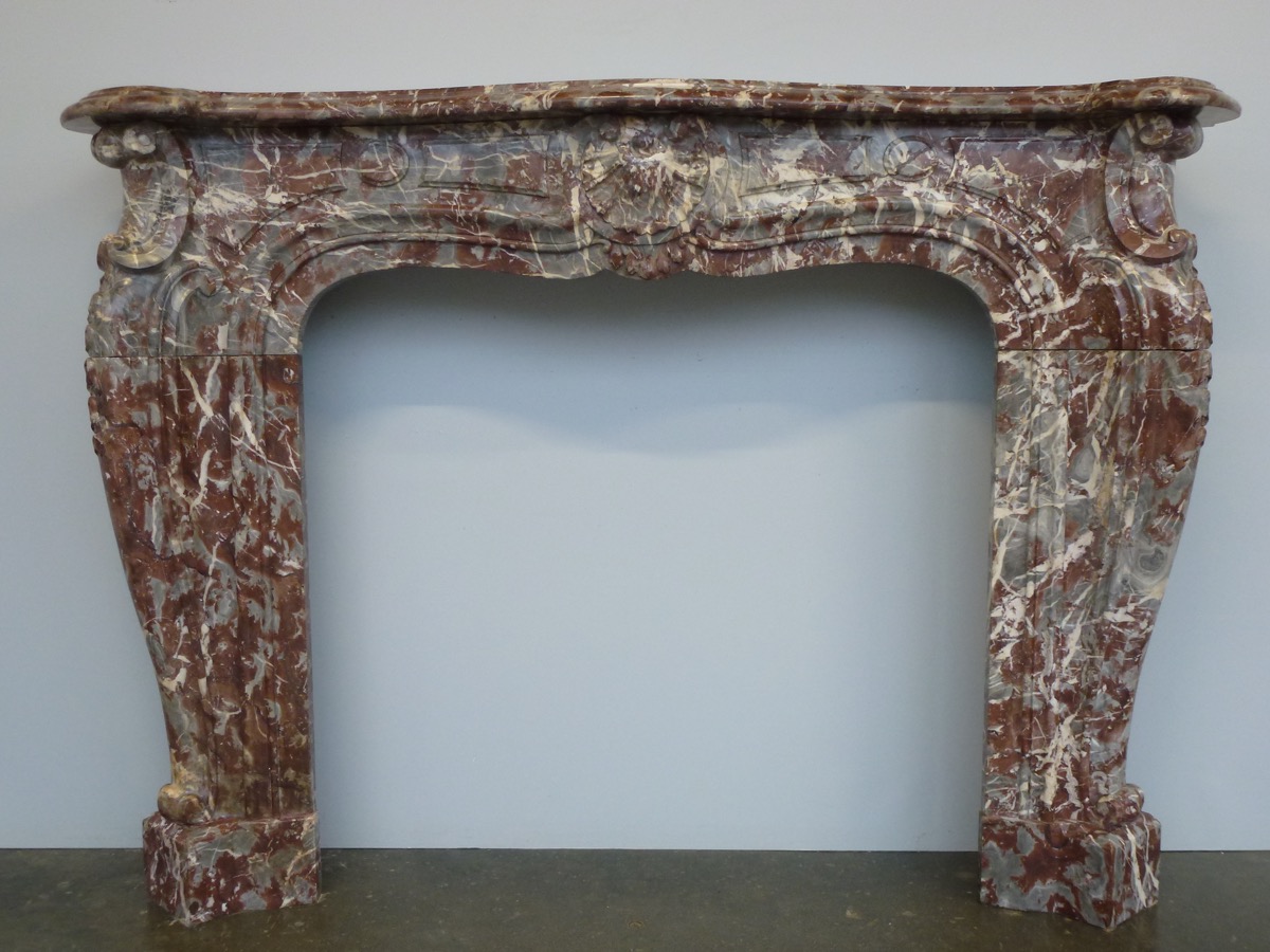 Antique fireplace  - Marble - Régence - XIXth C.