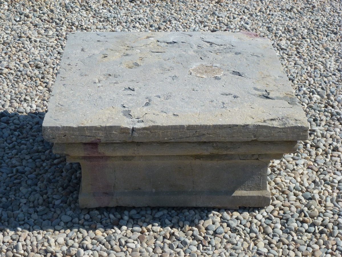 Antique Pedestal, antique base  - Stone - Louis XIV - XVIIth C.