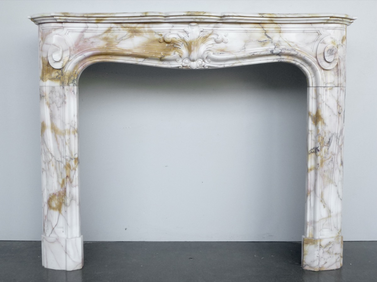 Antique fireplace  - Marble - Régence - XIXth C.