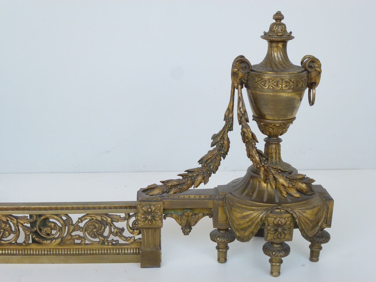 Chenets anciens, Landier anciens  - Bronze - Louis XVI - XIX<sup>e</sup> S.