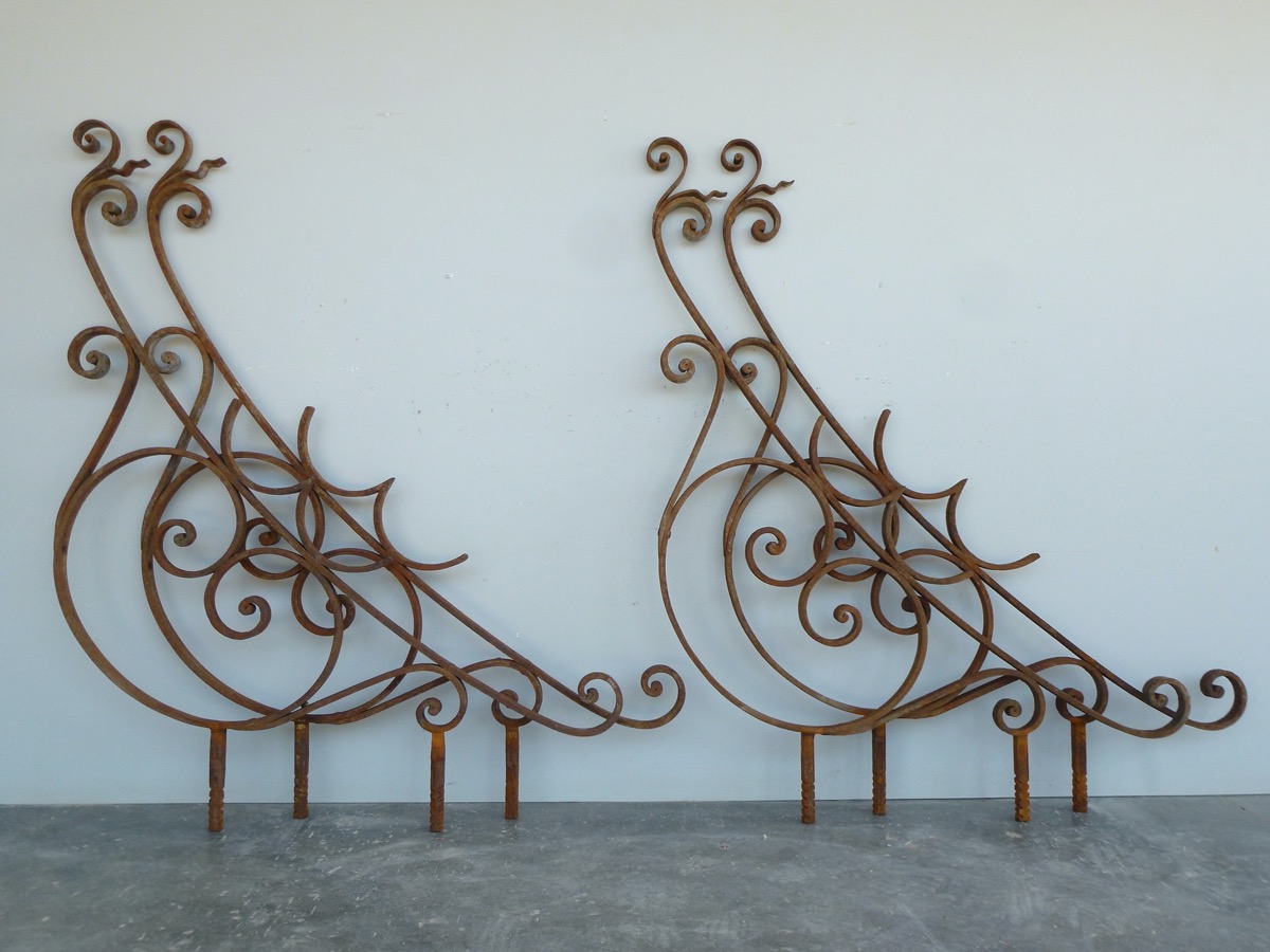 Antique console  - Wrought iron - Art nouveau - XXthC.