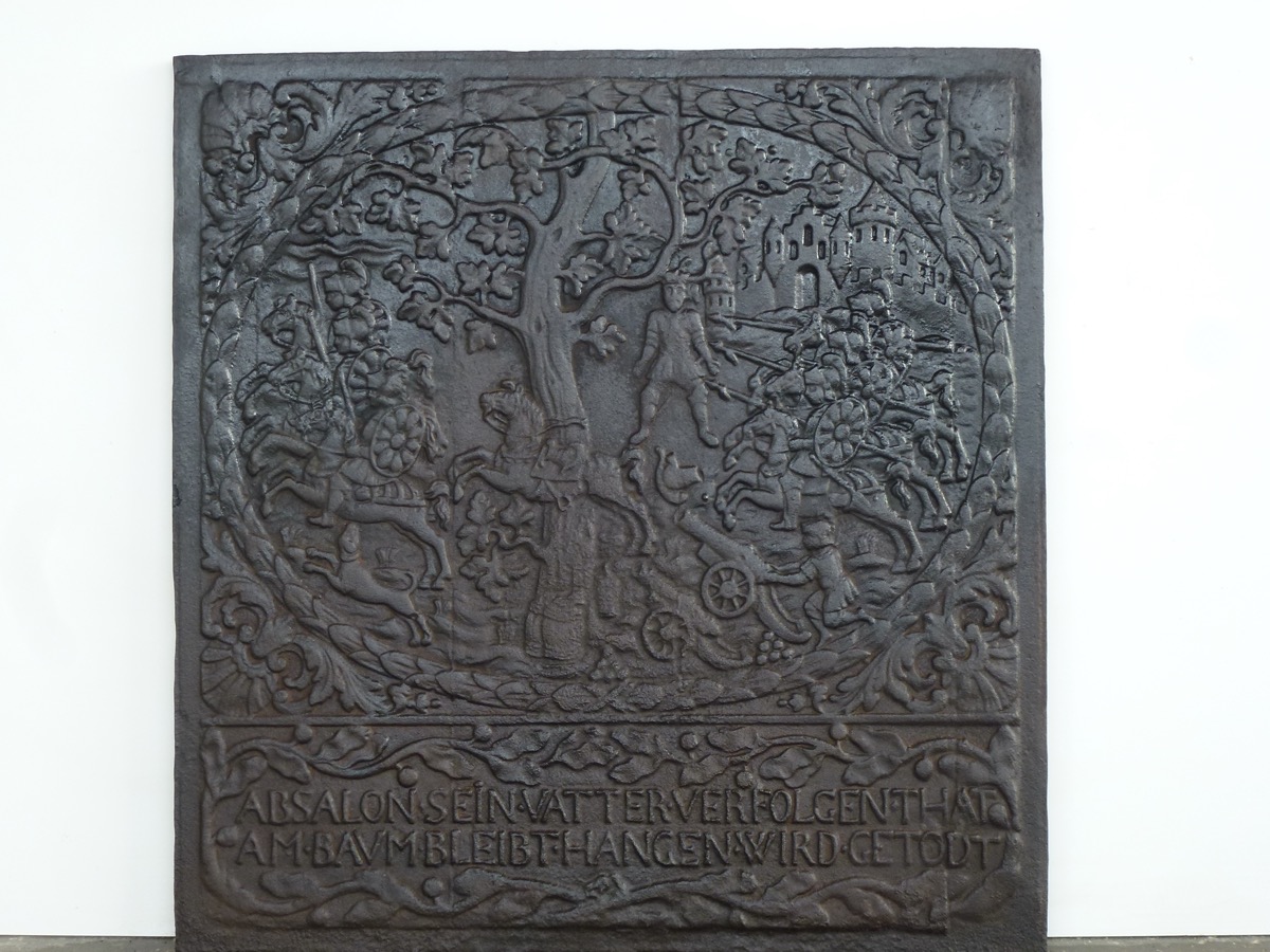 Plaque cheminée ancienne, Contrecoeur ancien  - Fonte - Louis XV - XXeS.