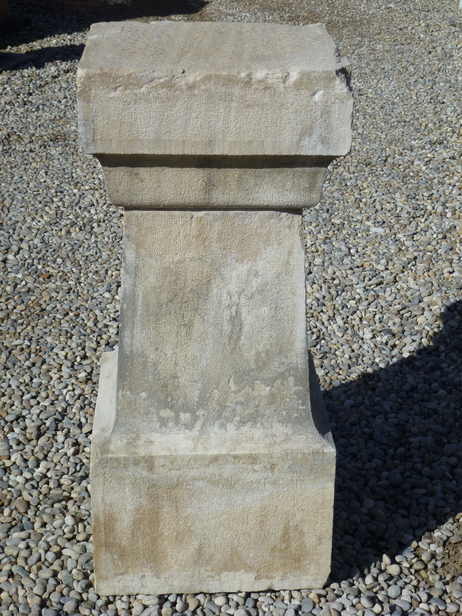 Piédestal en pierre, socle ancien  - Pierre - Haussmannien - XIXe S.