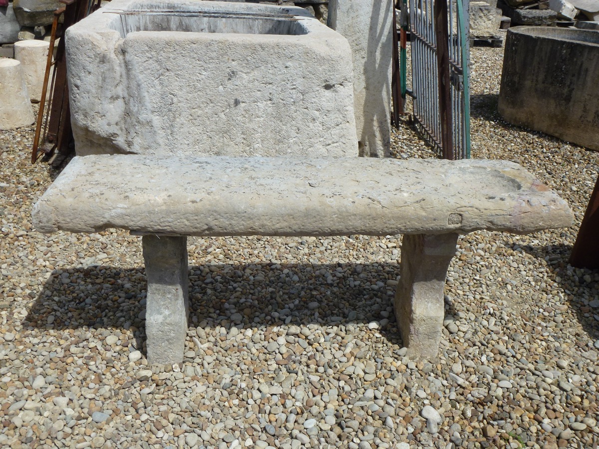 Banc de jardin ancien  - Pierre - Louis XV - XVIIIeS.