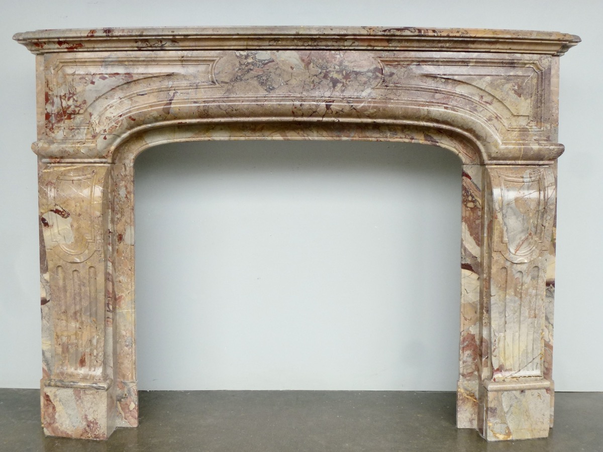 Antique fireplace  - Marble - Louis XIV - XXthC.