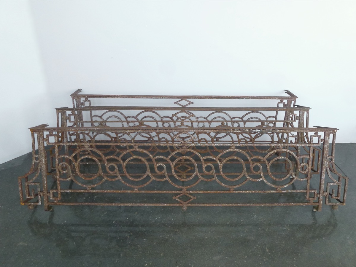 Antique balcony, Balustrade  - Wrought iron - Louis XVI - XVIIIthC.