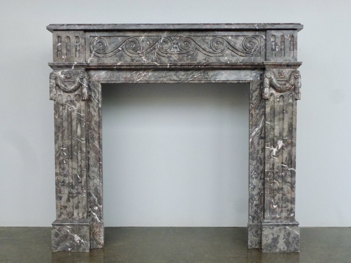 Antique fireplace  - Marble - Louis XVI - XIXthC.