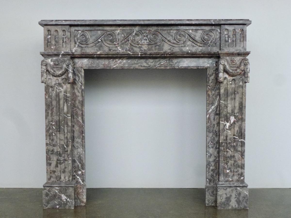 Antique fireplace  - Marble - Louis XVI - XIXth C.