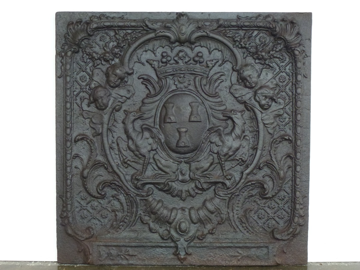 Antique fireback, Cast iron fire-back  - Cast iron - Louis XV - XVIIIthC.