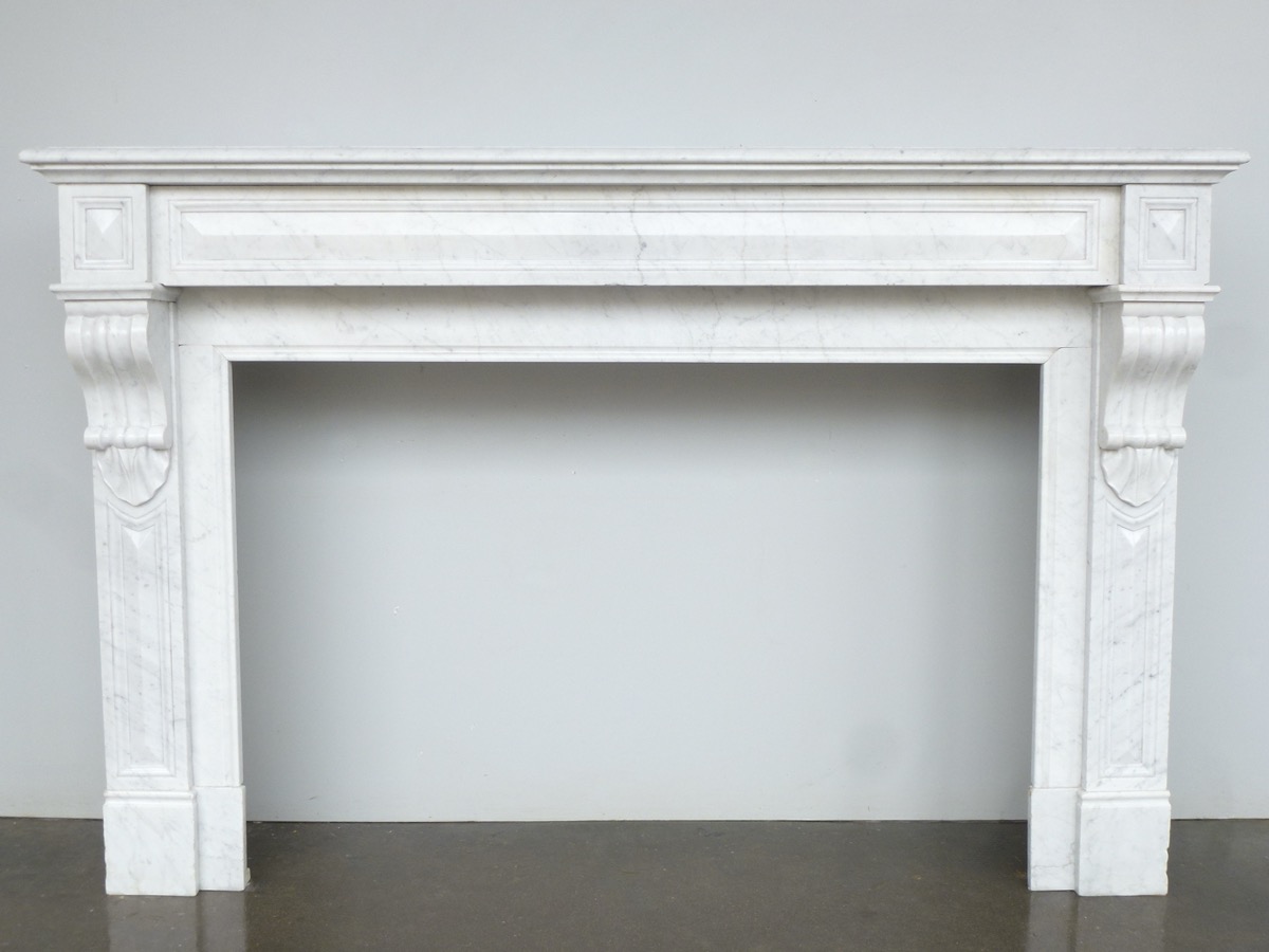 Antique fireplace  - White Marble - Napoléon III - XIXthC.