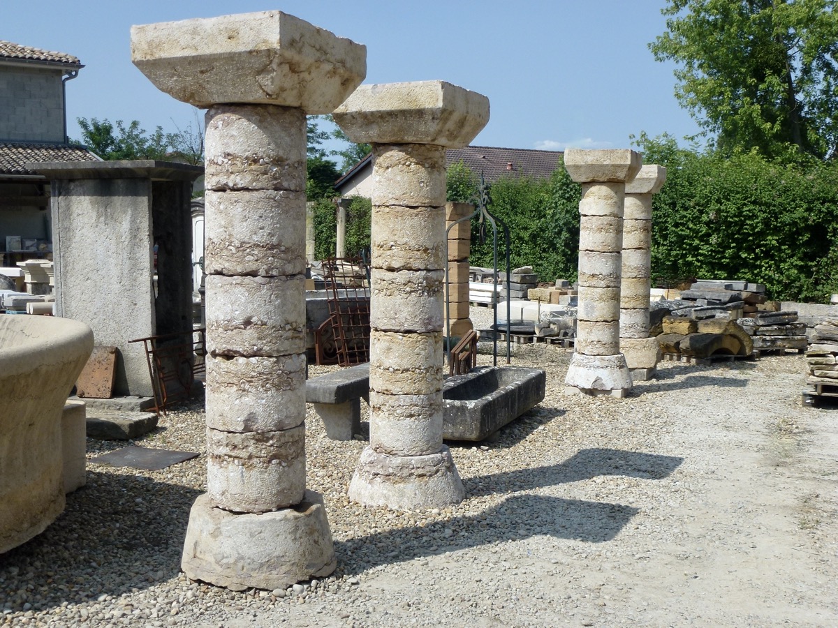 Antique column, Pillar  - Stone - Louis XIII - XVIIthC.