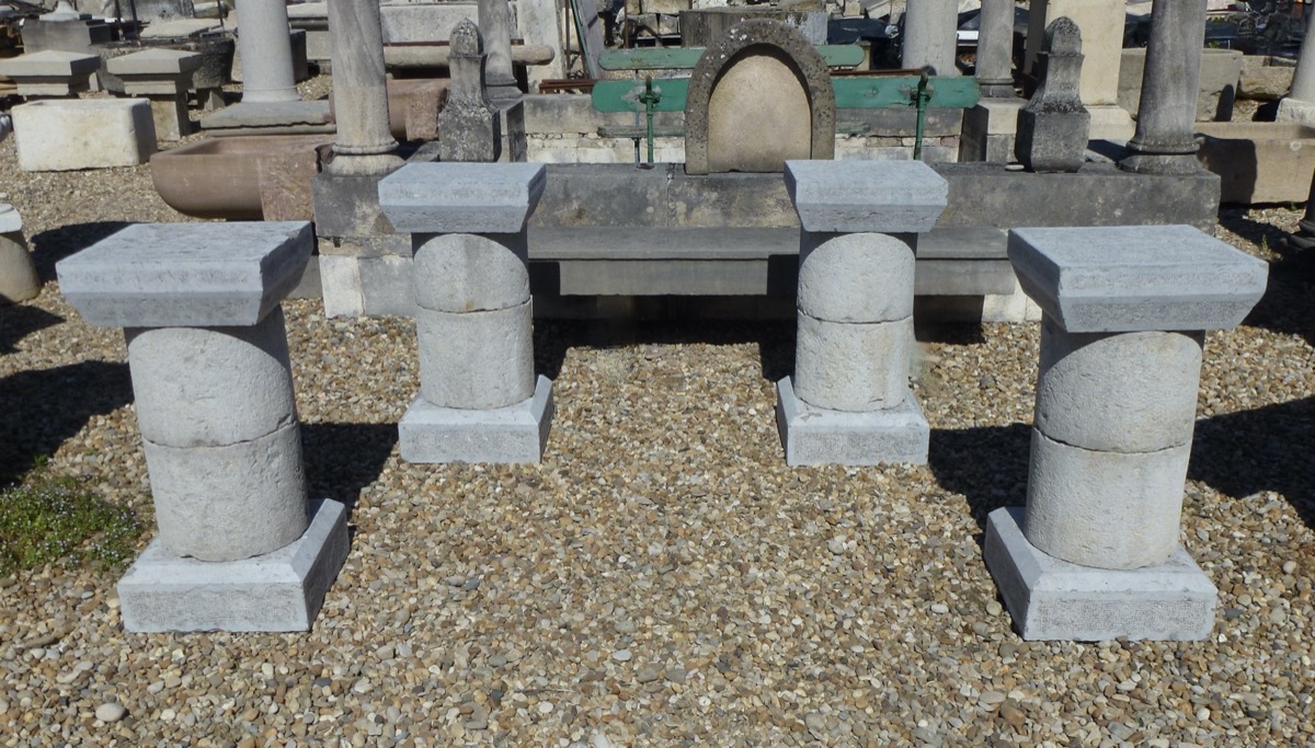 Antique Pedestal, antique base  - Stone - Medieval