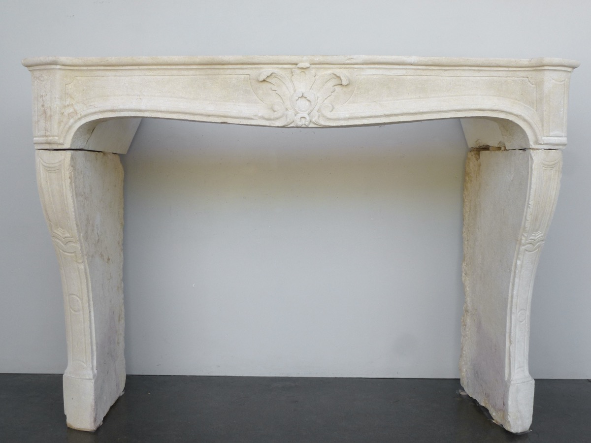 Antique fireplace  - Stone - Louis XV - XVIIIth C.