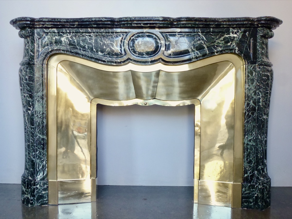 Antique fireplace  - Marble - Pompadour - XIXthC.