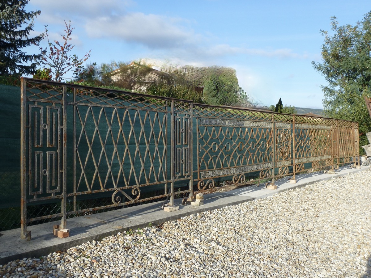 Antique balcony, Balustrade  - Wrought iron - Louis XVI - XVIIIthC.