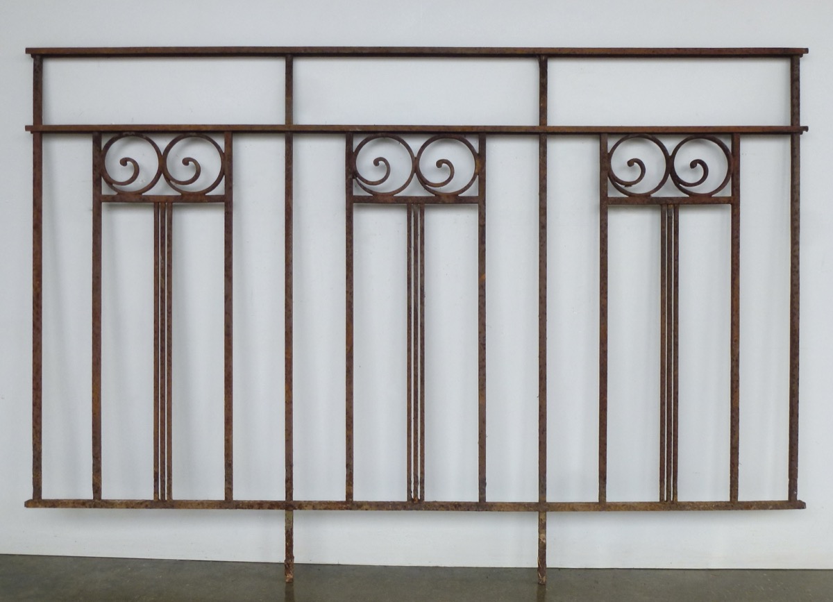 Antique balcony, Balustrade  - Wrought iron - Art déco - XXthC.