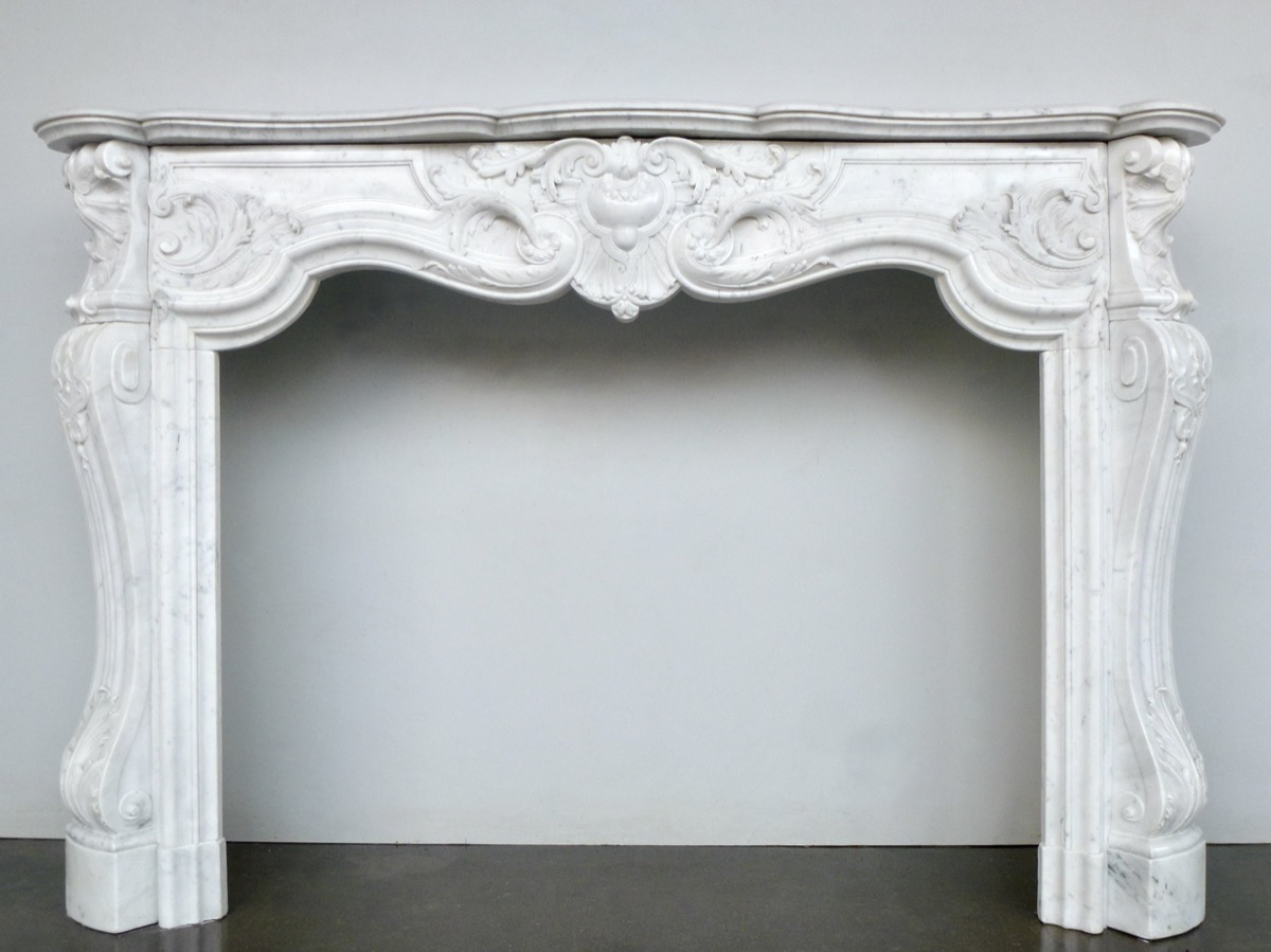 Antique fireplace  - Marble - Régence - XIXthC.