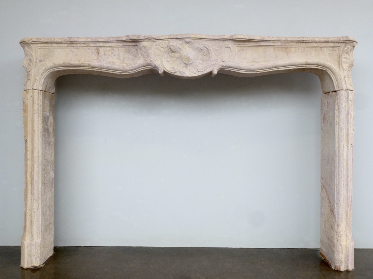 Antique fireplace  - Stone - Louis XV - XVIIIth C.