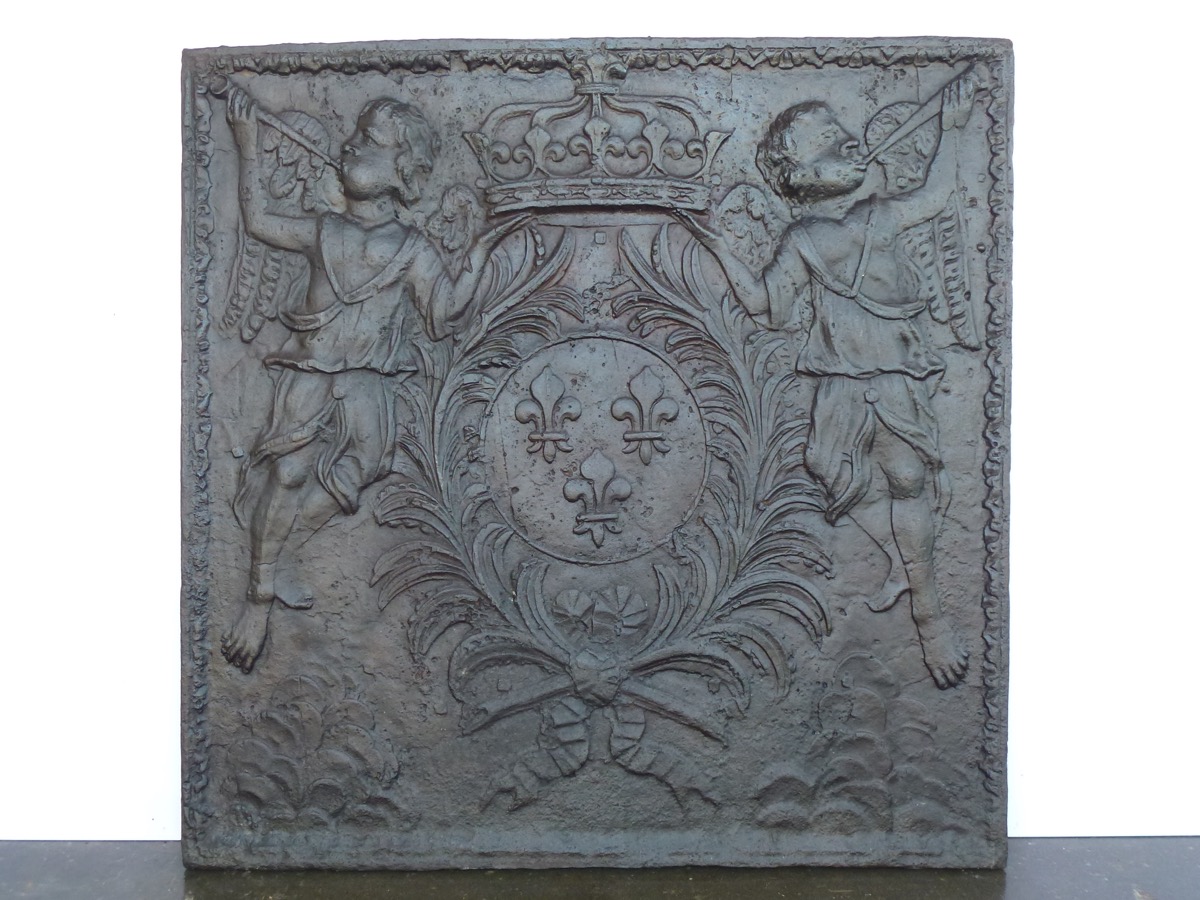 PLaque de cheminée aux armes de France, Louis XIV, Lorraine - XVIIe S.
