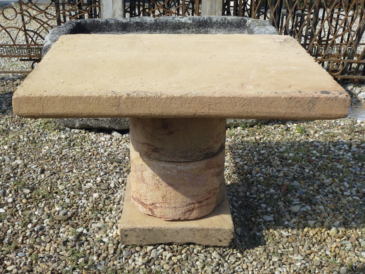 Antique table stone garden