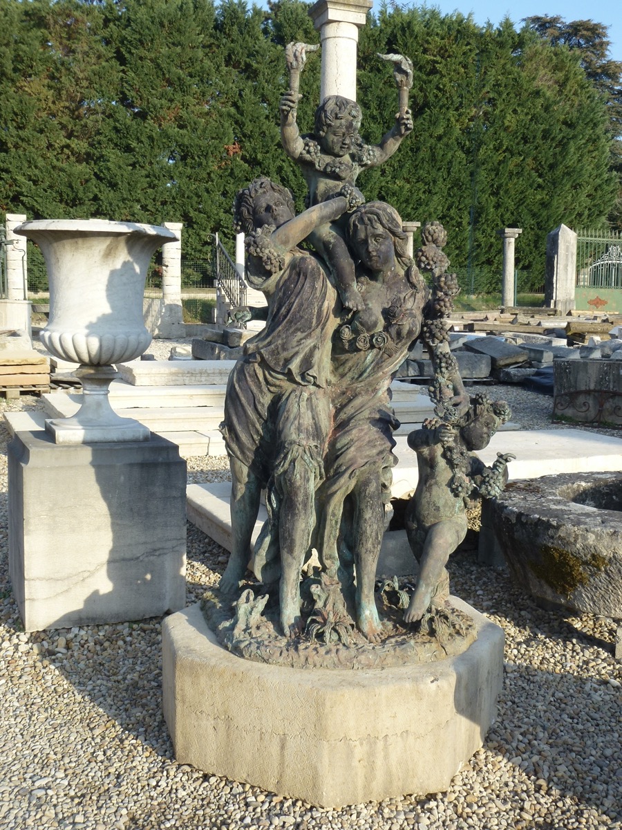Sculpture en bronze "les bacchanales" - XXè