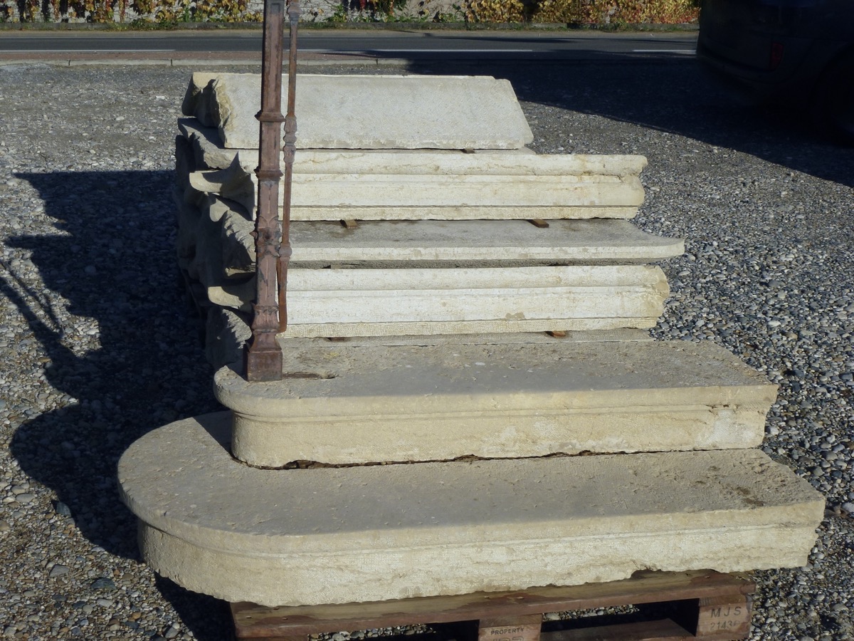 Escalier en pierre ancien  - Pierre - Napoléon III - XIXe S.