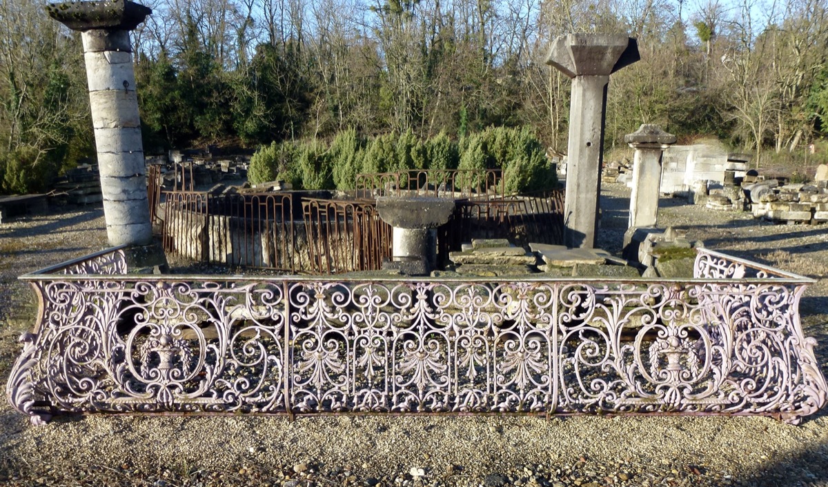 Grand balcon galbé des forges de Salin & Cie- XIXè S.