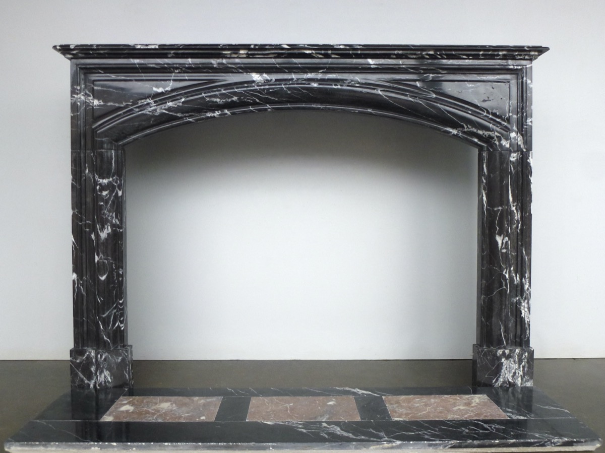 Antique fireplace  - Marble - Louis XIV - XIXthC.