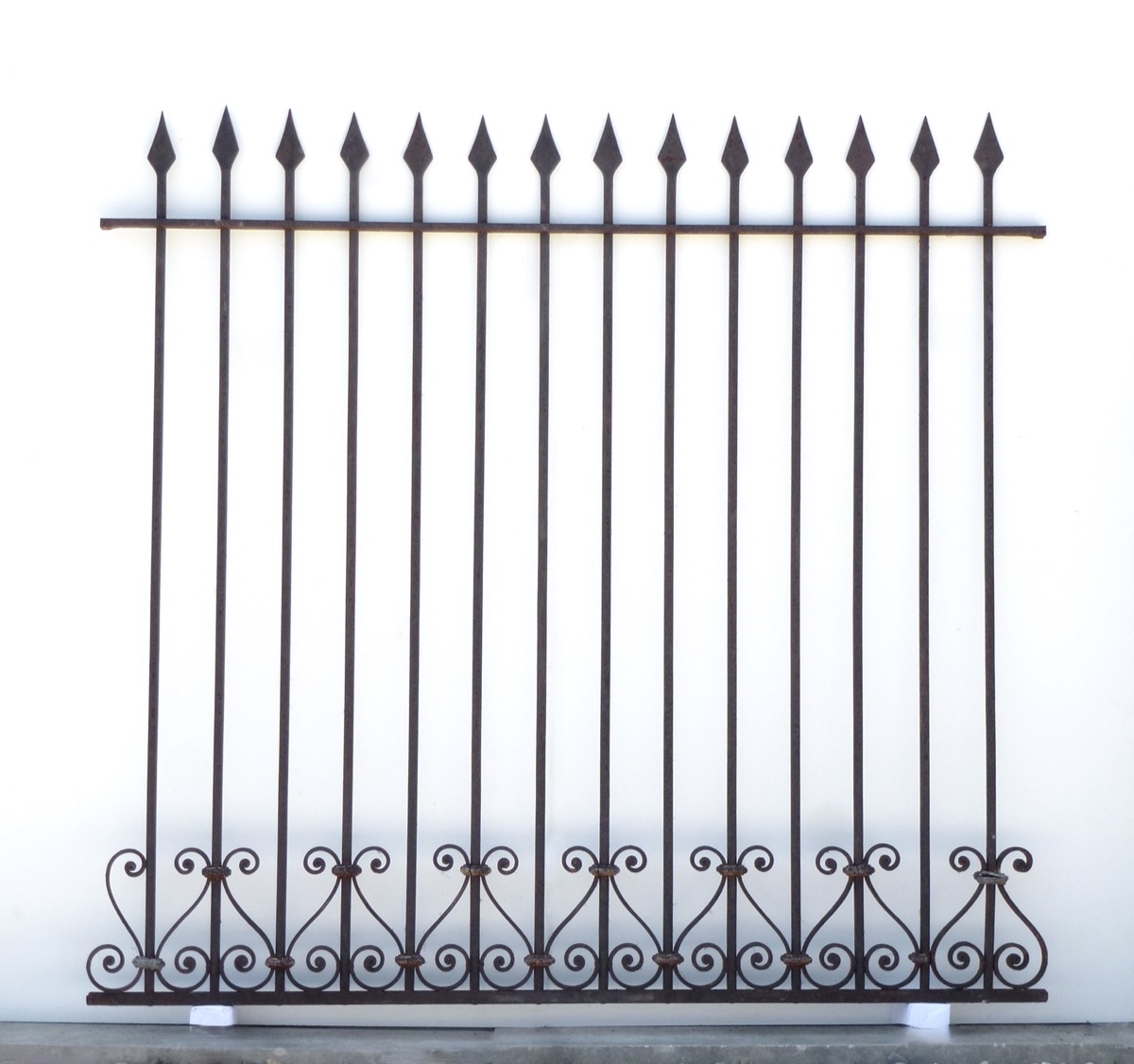 Grille de clôture fer forgé - XIXe S. - Lg 1400 cm H 266 cm