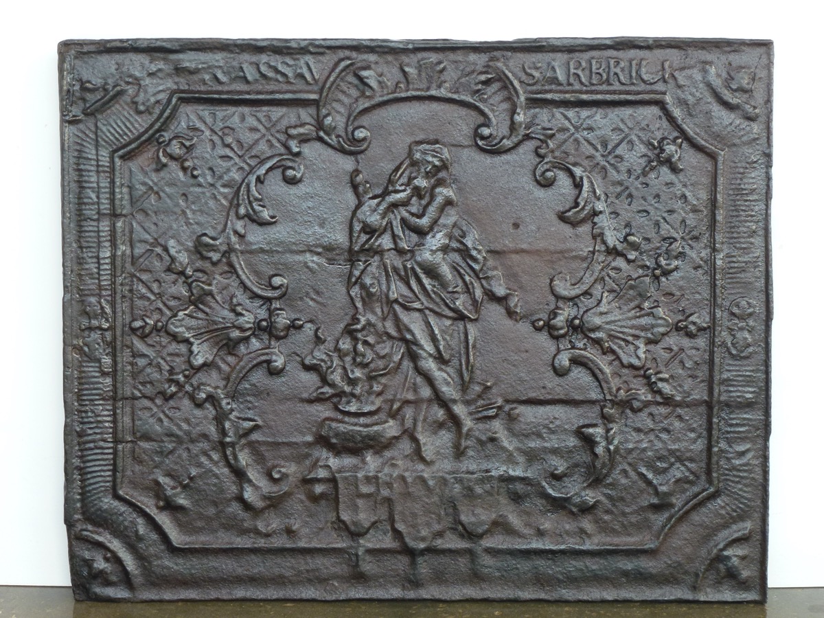 Plaque de cheminée Allégorie de l'hiver - XIXe S.