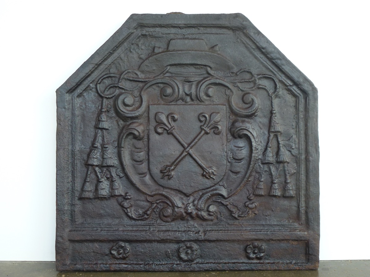 Plaque de cheminée aux armes d'Alphonse III d'Elbène - XVIIIe S.