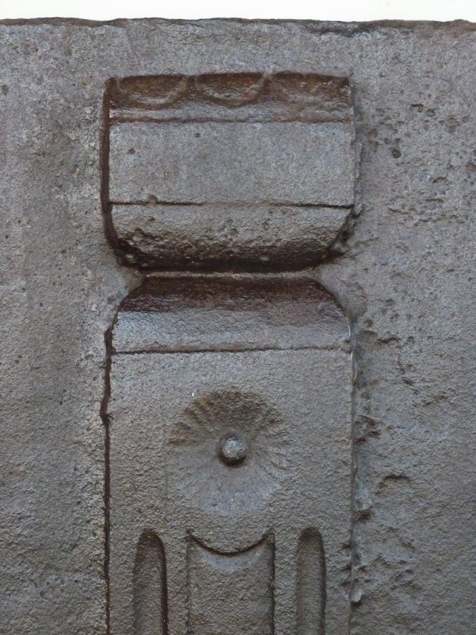 Plaque cheminée ancienne, Contrecoeur ancien  - Fonte - Renaissance - XVI<sup>e</sup> S.