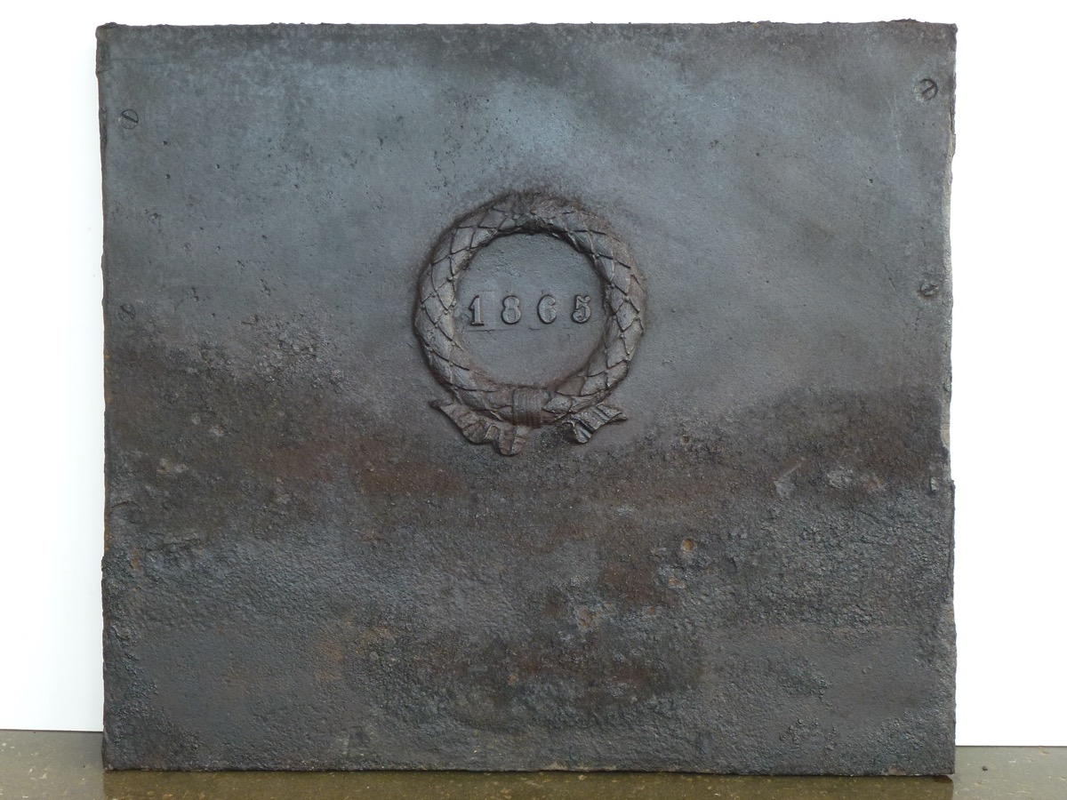 Plaque de cheminée datée 1865 - XIXe S.