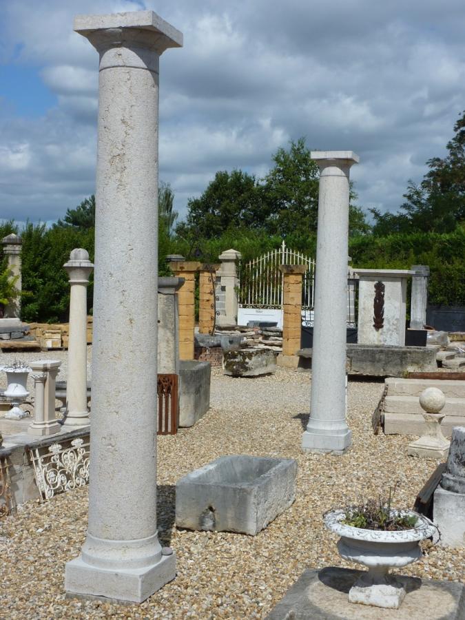 Colonne en pierre, Pilier en pierre  - Pierre - Haussmannien - XIXe S.