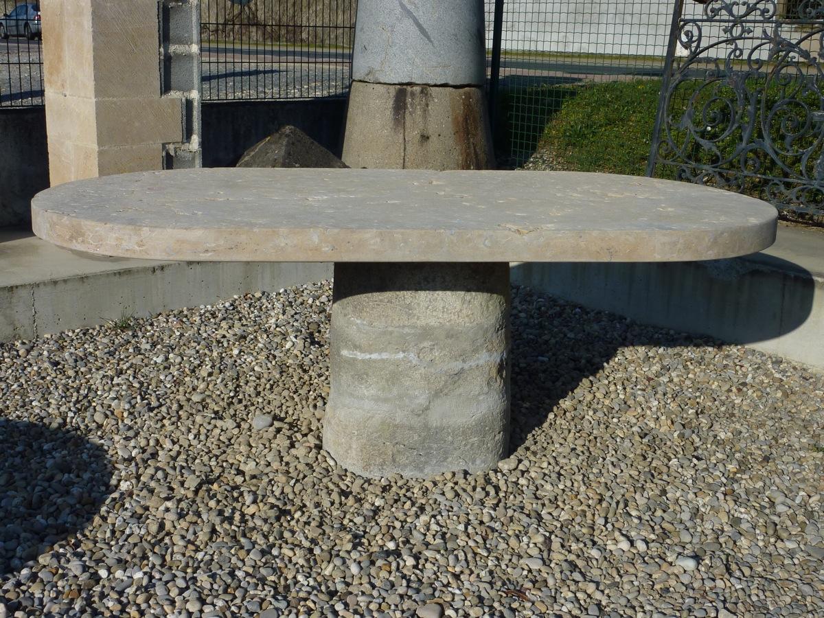 Table de jardin en pierre  - Pierre  - XXeS.