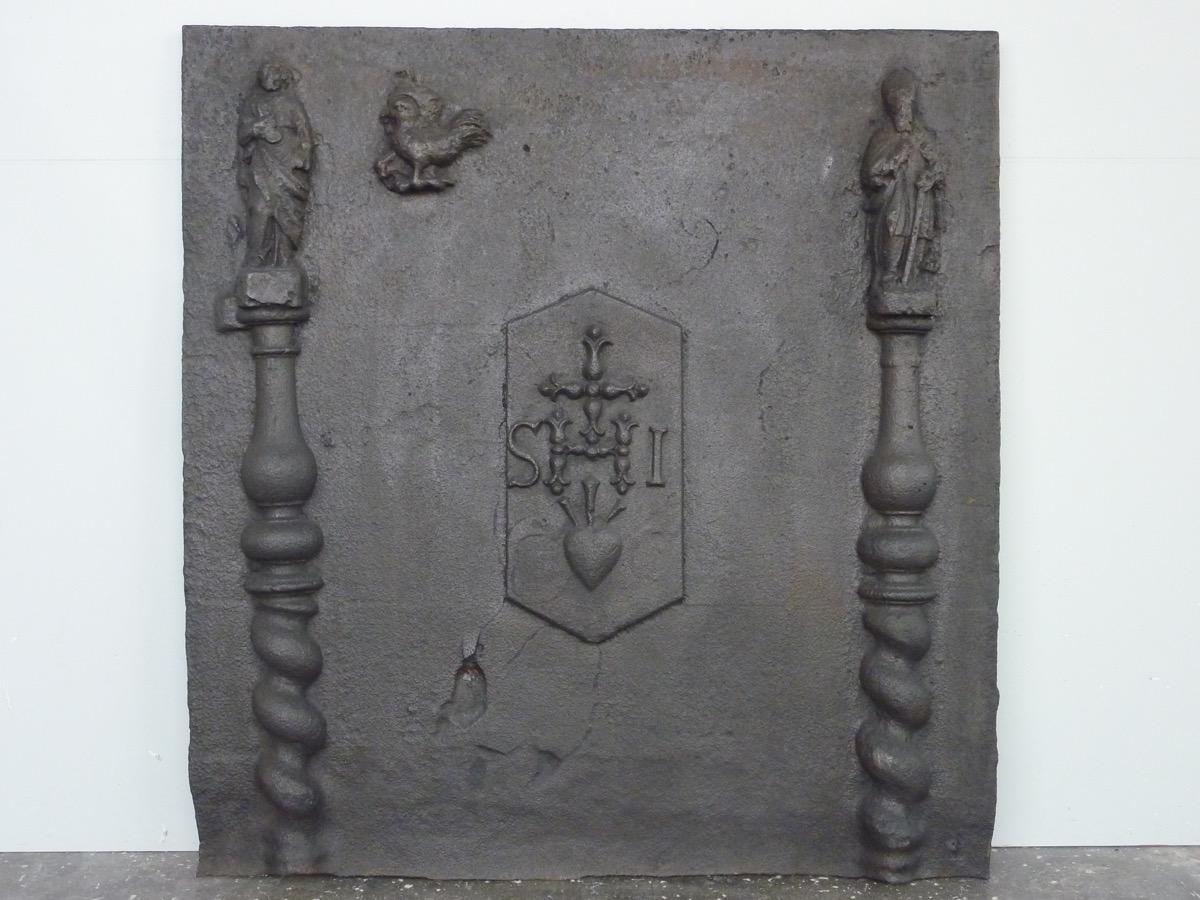 Antique fireback, Cast iron fire-back  - Cast iron - Louis XIV - XVIIth C.