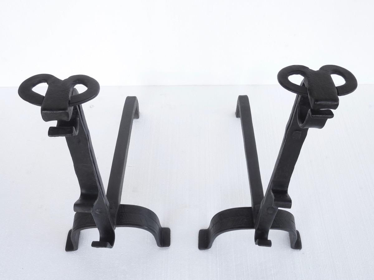 Antique andiron  - Wrought iron  - XVIIIth C.