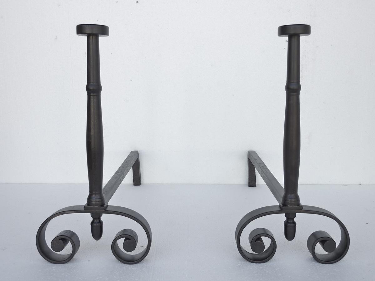 Antique andiron  - Wrought iron  - XIXthC.