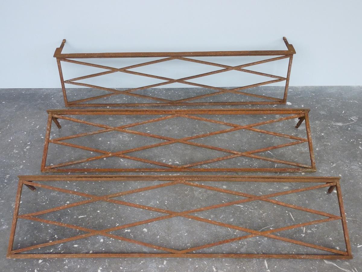 Antique balcony, Balustrade  - Wrought iron - Directoire - XVIIIthC.