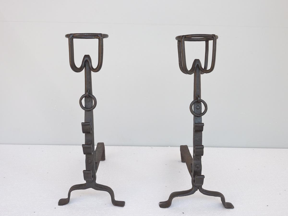 Antique andiron  - Wrought iron - Medieval - XVIth C.