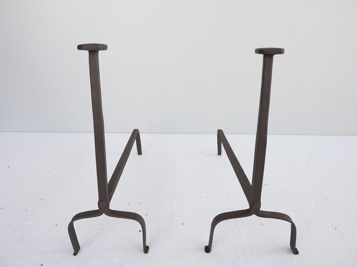 Antique andiron  - Wrought iron - Rustic country - XIXthC.