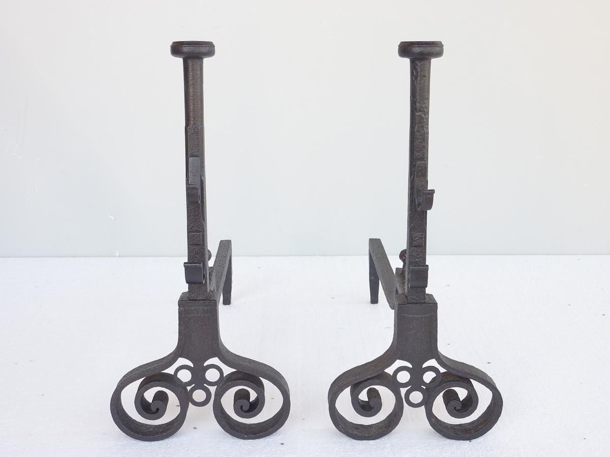 Antique andiron  - Wrought iron - Louis XVI - XVIIIth C.